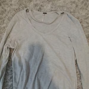 Vneck shirt with neck peice